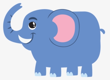 Elephant Blue Free Content Clip Art - Clip Art Blue Elephant, HD Png Download, Free Download