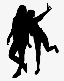 Girl Dancing Silhouette Png Clip Art Free Stock - 2 Girls Silhouette Png, Transparent Png, Free Download