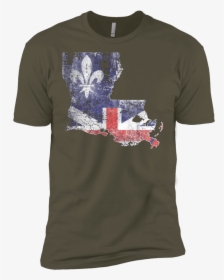 Vintage Baton Rouge Flag Louisiana Outline T-shirt - Crest, HD Png Download, Free Download