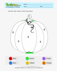 Color By Number Pumpkin - Pumpkin Coloring With Numbers, HD Png Download, Free Download