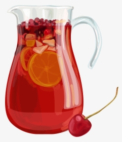 Pitcher Clipart Fruit Punch - Sangria Illustration, HD Png Download, Free Download