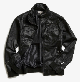 Faux Leather Jacket - Leather Jacket, HD Png Download, Free Download