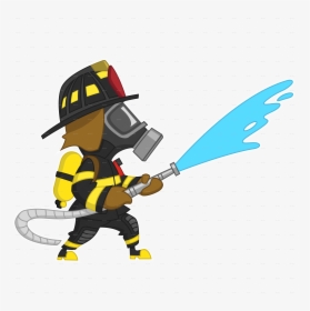 Cartoon Fire Fighting Gif, HD Png Download, Free Download