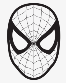 Spider Man Drawing Face Coloring Book Clip Art - Spiderman Face Drawing, HD Png Download, Free Download