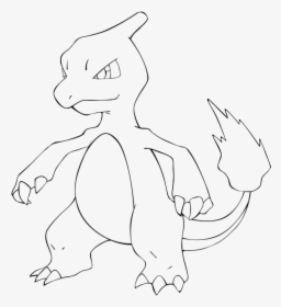 Clip Freeuse Download Charmeleon Drawing Easy - Chamillion Pokemon Coloring Pages, HD Png Download, Free Download