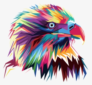 Eagle,close Up,art - Eagle Geometric Vector Art, HD Png Download, Free Download