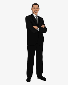 Free To Use Public Domain Barack Obama Clip Art - Barack Obama Arms Crossed, HD Png Download, Free Download