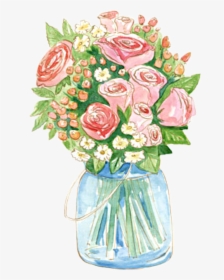 #watercolor #roses #flowers #floral #bouquet #arrangement - Flower Bouquet, HD Png Download, Free Download