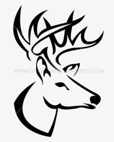 Deer Skull Drawing Free - Easy Deer Skull Drawing, HD Png Download, Free Download