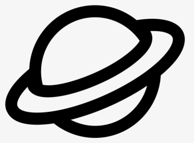 There Is A Circle With A Fatten Ring Around Its Middle - Planet Icon With Ring, HD Png Download, Free Download