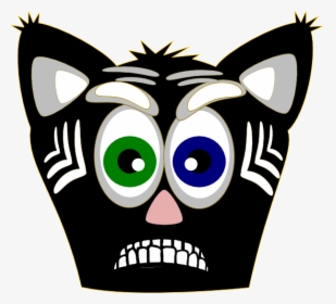 Hahaha Evil Cat Ahhhhhhh 1 Clip Art At Clker - Gambar Muka Kucing Animasi, HD Png Download, Free Download