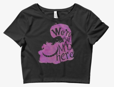 Image Of Womans Cheshire Cat Crop Tee - Moody As Fuck, HD Png Download, Free Download