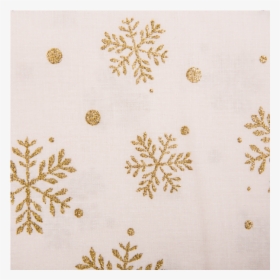 Cotton Poplin Printed Golden Snowflakes - Motif, HD Png Download, Free Download