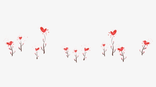 #border #flower #line #divider #doodle #heart - Flower Line Border Png, Transparent Png, Free Download