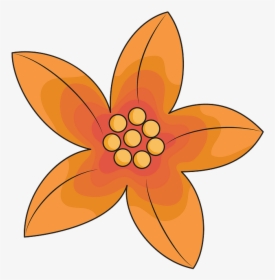 Flores Naranjas Dibujo Png, Transparent Png, Free Download