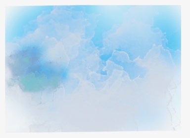 Ftestickers Watercolor Background Clouds Teal Blue - Painting, HD Png Download, Free Download