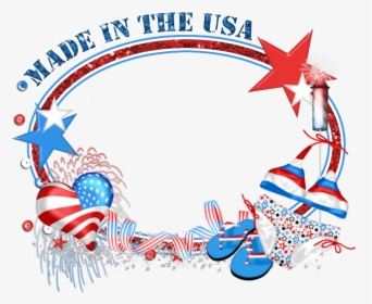 Fantastically Free Blog Train- July 4th Theme Clipart - 4th Of July Frame Png, Transparent Png, Free Download
