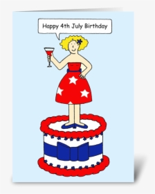 Happy July 4th Birthday Greeting Card - 60th Birthday Funny, HD Png Download, Free Download