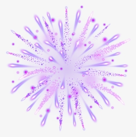 Purple Firework Transparent Clip - Transparent Purple Fireworks Clipart, HD Png Download, Free Download
