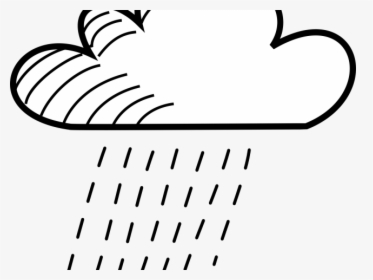 Cloud Clipart Pdf - Black And White Clip Art Rainy, HD Png Download, Free Download
