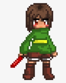 Chara Black And White Pixel , Png Download - Illustration, Transparent ...