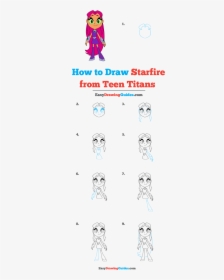 How To Draw Starfire From Teen Titans - Draw Stewie Griffin Step By Step, HD Png Download, Free Download
