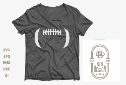 Football Ball Svg - Open Collar T Shirt, HD Png Download, Free Download