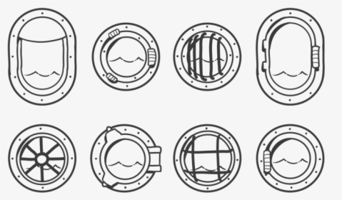 Porthole Icons Vector - Porthole Drawing, HD Png Download, Free Download