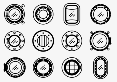 Porthole Icons Vector - Circle, HD Png Download, Free Download