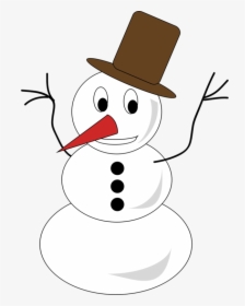 Snowman,line Art,costume Hat - Clip Art Snow Man, HD Png Download - kindpng