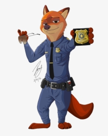 Nick Wilde Officer Zootopia, HD Png Download, Free Download