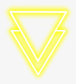 #neon #triangle #yellowneon #neonlights #streetlight - Neon Background Yellow Aesthetic, HD Png Download, Free Download