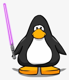 Purple Lightsaber Player Card - Penguin With Santa Hat, HD Png Download, Free Download