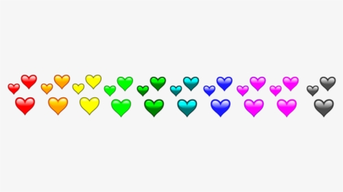 #colourful #hearts #rainbow #divider #header #textline, HD Png Download, Free Download