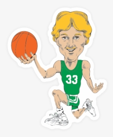 Larry Bird Caricature Sticker"  Data-large Image="//cdn - Dribble Basketball, HD Png Download, Free Download