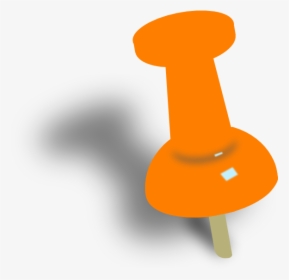 Thumbtack Clipart Chadholtz - Orange Push Pin Clipart, HD Png Download, Free Download