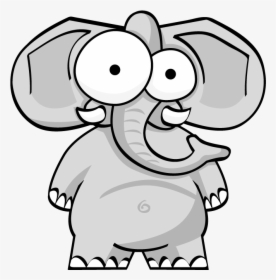 Make Less Resolutions And Eat More Elephants This Year - Funny Elephant Face Cartoon, HD Png Download, Free Download