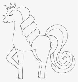 Pony,monochrome,line Art - Unicorn Cute Clip Art Black White, HD Png Download, Free Download