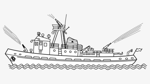 Transparent Fire Clipart - Fire Boat Coloring Page, HD Png Download, Free Download
