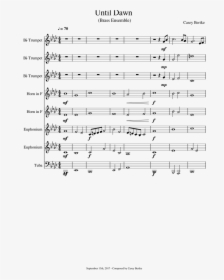 Until Dawn Sheet Music For Trumpet, French Horn, Trombone, - Sheet Music, HD Png Download, Free Download