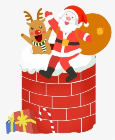 Santa Claus Christmas Chimney Png Clipart - ปล่อง ไฟ คริสต์มาส, Transparent Png, Free Download