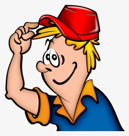 Boy Wearing Hat Png - Man Wearing A Hat Cartoon, Transparent Png, Free Download