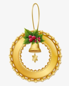 Gold Christmas Wreath Clipart , Png Download - Clipart Gold Christmas Wreath, Transparent Png, Free Download