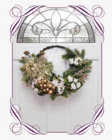Unusual, Unique Christmas Table And Door Seasonal Holiday - Flower Bouquet, HD Png Download, Free Download