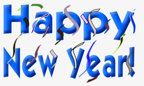 Happy New Year Sign Vector Drawing - Happy New Year Blue Image Png, Transparent Png, Free Download