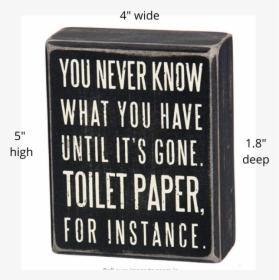 Primitive Bathroom Decor Sign Rustic Funny Small Square - Metal, HD Png Download, Free Download