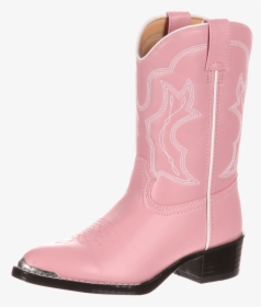 Durango Girl"s Cowgirl Boot With Silver Toe Tip - Pink Cartoon Cowboy Boot, HD Png Download, Free Download