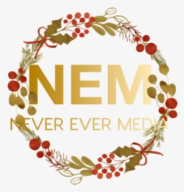 Nem Logo Xmas - Painted Christmas Wreath Free, HD Png Download, Free Download