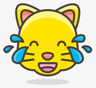 098 Cat Face With Tears Of Joy - Easy Cat Emoji Drawing, HD Png Download, Free Download