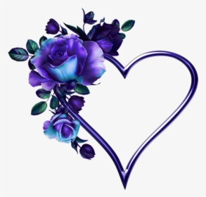 Purple Hearts And Flowers, HD Png Download, Free Download